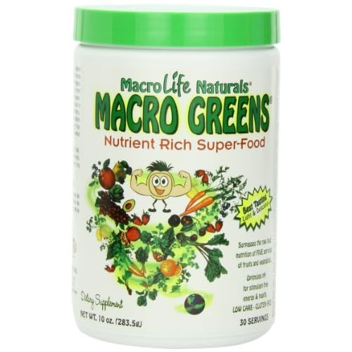 Macro Greens Nutrient-Rich Super Food Supplement, 30 Servings, 10 oz (283.5 g), Package May Vary image