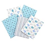Gerber 100% Cotton Receiving Blankets, Nautical Flannel, 5 Count