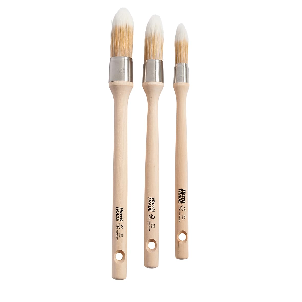Harris Trade Round Sash Brushes 3 Pack