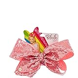 Claire's Girl's JoJo Siwa Large Pink Sequin Signature Bow in Pink