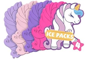 HiYZ Unicorn Ice Packs for Lunch Boxes - Reusable Kids Ice Packs - Quick Freeze, Space Saving, Long-Lasting Cooler for Lunch Box, Thin Ice Packs Ideal for Travel, Picnics, and School