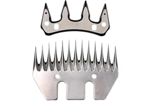 MUDUOBAN Sheep Shears Blades Replacement Clipper Blades Stainless Steel Straight 13 Tooth Electric Wool Comb Cutter Goats Clipper Scissors Blade