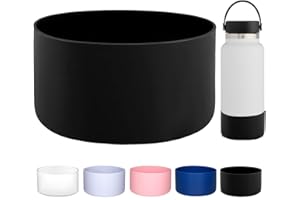 HEYSKAY Protective Silicone Boot for 12oz-24oz 32oz 40oz Hydro Flask Water Bottle Wide Mouth Bottom Protector and Other Brand Bottle with Bottom Diameter 2.85inch or 3.56inch Water Bottle Accessories