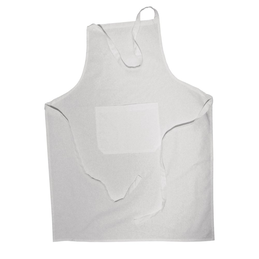 RAYHER Canvas Apron with Pocket, White, 70 x 95 cm