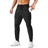 Aolesy Men's Joggers with Zipper Pockets Tapered Workout Sweatpants for Men Athletic Track Pants for Gym Running