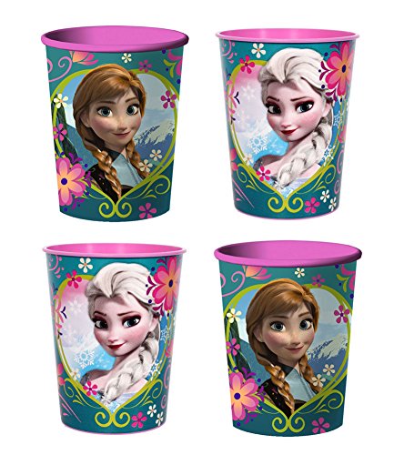 Disneys frozen 16 oz souvenir plastic party cups - set of 4