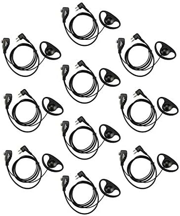 XFOX Walkie Talkie Earpiece 2Pin D Shape Earpiece Headset Push to Talk Mic Apply to Motorola Two Way Radio Walkie Talkie Devices CP040 CP200 CLS1410 CLS1450 GP208 GP2000 GP3188 Etc.: Electronics