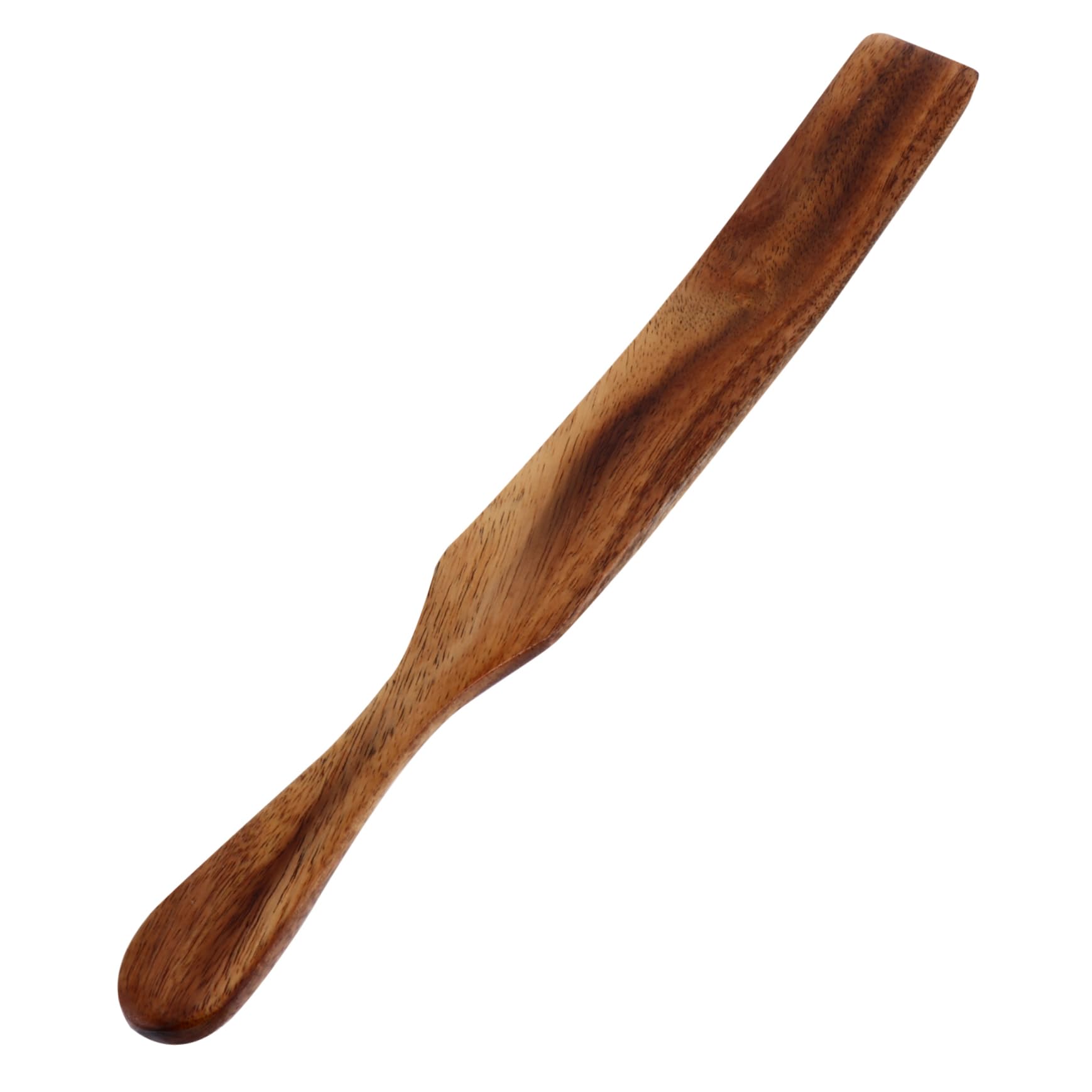 Alipis Wooden Spatula with Long Handle 11 Inch Cooking Utensil Heat Resistant Kitchen Tool for Stirring Mixing Serving