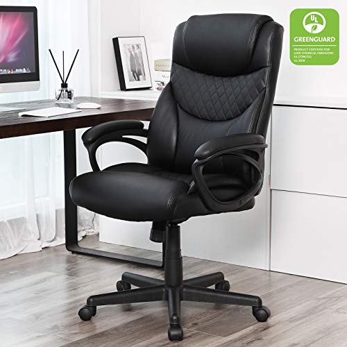 SONGMICS-Poltrona-Ergonomica-da-Ufficio-Poltrona-Direzionale-Girevole-a-360-Motivo-a-Rete-Mid-Back-Meccanismo-di-Reclinazione-PU-Nero-OBG23BK