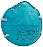 3M 1860 N95 Health Care Particulate Cup Respirator and Surgical Mask, Standard, ASTM F1862, Blue (6 Cases of 20)