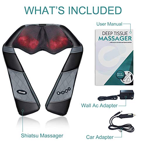 Massagers for Neck and Back with Heat, Nicwell Shiatsu Back and Neck