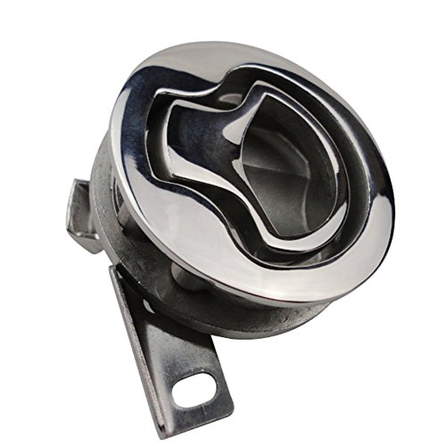 spareflying 2" Flush Pull Hatch Latch,2pcs Marine Boat Stainless Steel Durable Flush Pull Slam Latch for Boat Deck Hatch Door- Non Locking