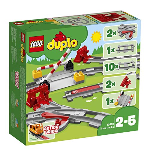 Lego Duplo 2er Set: 10872 Eisenbahnbrücke und Schienen + 10882 Eisenbahn Schienen – Bild 4