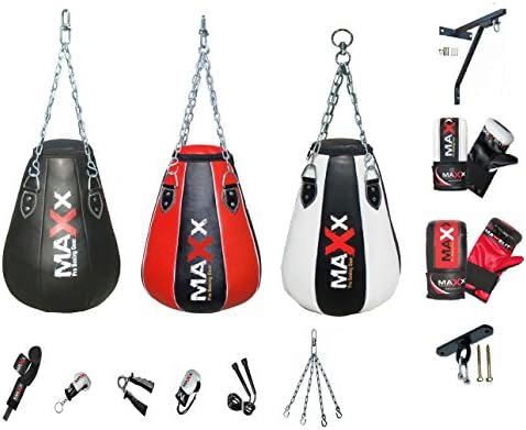 Maxx Pear shaped maize Boxing punchbag with wall bracket or Ceiling Hook + FREE CHAIN 3