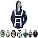 Novel Costume 3D Hoodie Boku No Hero Academia My Hero Academia Izuku Midoriya Hoodies Cosplay Costume Training Jacket Unisex, Bule, Medium