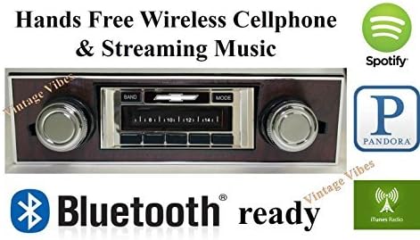 Bluetooth Enabled 1967-1968 Camaro WOOD Dash USA-630 II High Power 300 watt AM FM Car Stereo/Radio