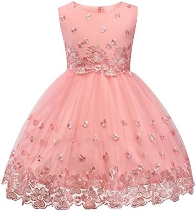 Ruffles Bow Flower Tulle Princess Formal Wedding Birthday Party Dress for Toddler Baby Girl