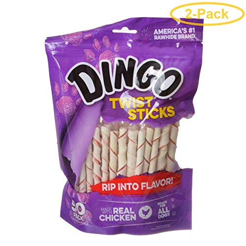 DINGO TWIST STICKS CHICKEN IN THE MIDDLE 50PK
