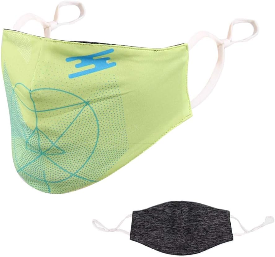 ForHe Reusable Mouth-Muffle, Ice Silk Anti-UV Double Sided Cartoon Graffiti Earloops Face-Shields for Outdoor Protective