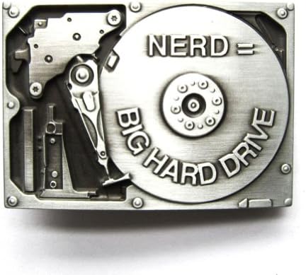Hogar Zinic Alloy Music Belt Buckle Big Hard Drive Buckles Color Antique Silver