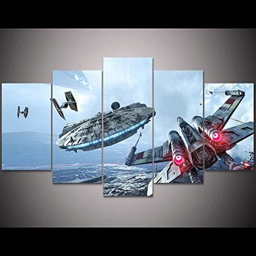 XLST HD Printed 5 Panel Star Wars Movie Poster for Living room Wall Art Painting