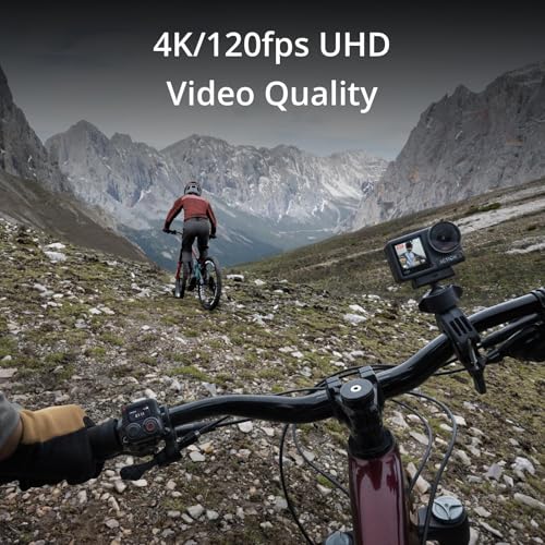 DJI Osmo Action 4 Adventure Combo, 4K/120fps Waterproof Action Camera with a 1/1.3-Inch Sensor, 10-bit & D-Log M Color Performance, Up to 7.5 h with 3 Batteries, Outdoor Camera for Travel, Biking