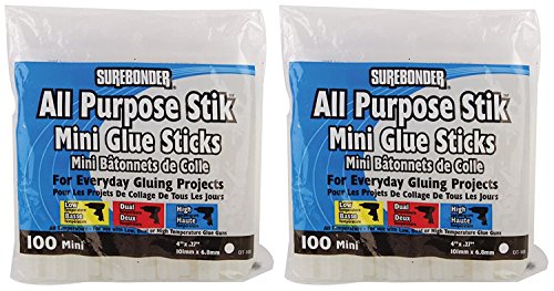 2-PACK-Surebonder DT-100 Made in the USA All Purpose Stik-Mini Glue Sticks-All Temperature-5/16