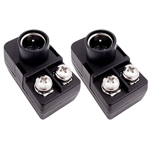 Fancasee (2 Pack) 300 Ohm to 75 Ohm UHF VHF FM Matching Transformer Balun Converter Adapter with F Type Male Coax Coaxial Connector Plug for Antenna Cable Wire