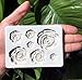Roses Collection Fondant Candy Silicone Mold, Flower Fondant Mold for Sugarcraft Cake Decoration, Cupcake Topper, Polymer Clay, Soap Wax Making Crafting Projects