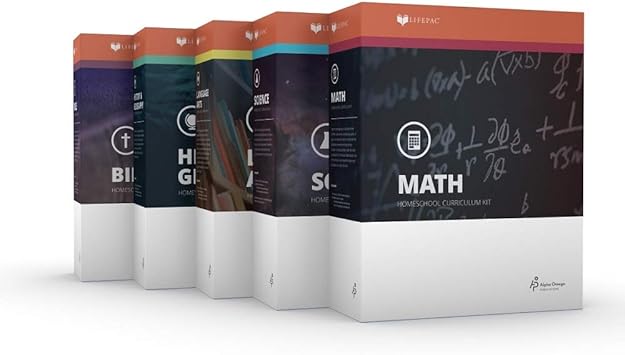 Amazon Com Alpha Omega Publications Lifepac 5 Subject Complete Set Grade 8 Subject Notebooks Office Products