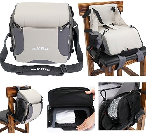 New 2 in 1 Multifunction Baby Bags for Mom (Diaper Bag: Shoulder Bag &amp; Backpack) and Changeable to Portable Baby Booster Seat for Feeding Waterproof BagColor Cream.