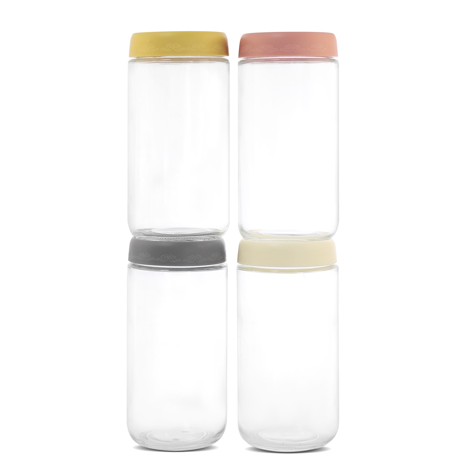 Photo 1 of GLATABAM 24 OZ Overnight Oats Jars with Lids 4 Pack, Glass Meal Prep Containers, Reusable Food Storage Jars, Airtight Mason Jars for Breakfast, Yogurt Parfait, Salad, Smoothies(4-2)