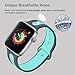 Haveda Sport Bands Compatible for Apple Watch 38mm/40mm, Breathable Silicone Bands for Apple Watch 4, iWatch Series 4/3/2/1, Women Men Kids 38mm/40mm M/L Grey/Teal