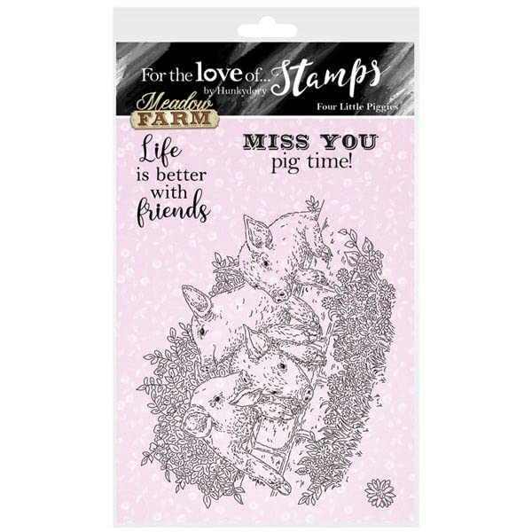 Hunkydory for The Love of Stamps Clear Stamp Set - Four Little Piggies