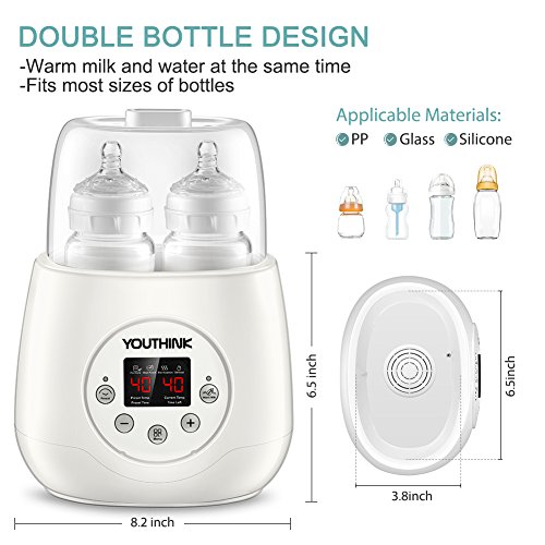 image for YOUTHINK Baby Bottle Warmer & Steam Sterilizer, 4-in-1 Baby Food Heate
