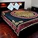India Arts Handmade 100% Cotton Celtic Circular Knot Print Tapestry Bedspread Tablecloth Throw King 110x110