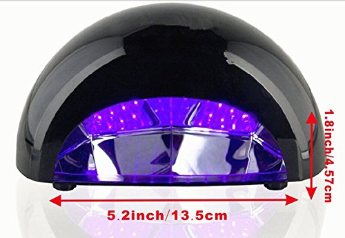 Lmeison Portable LED UV Nail Lamp, Professional 12W Nail Dryer Curing Lamps with Timer Setting, Works with Gel Nail Polishes, Fit Fingernail & Toenail Gel Curing Nail Art Painting Salon Tools Home DIY