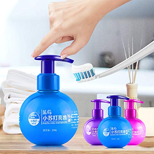 Mggsndi Pressed Bottle,Baking Soda Fruit Flavor Toothpaste Intensive Stain Removal Whitening Cleaning Repairing Gums Oral Care Dental Toothpaste Freshen Breath Oral Paste Teeth Care Rambutan Flavor