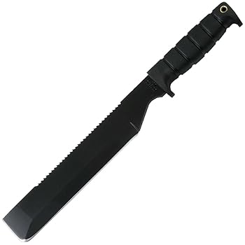 Ontario 8335 SP8 Machete Survival 10-Inch 1095 Carbon Sawback Blade, Cordura and Leather Sheath