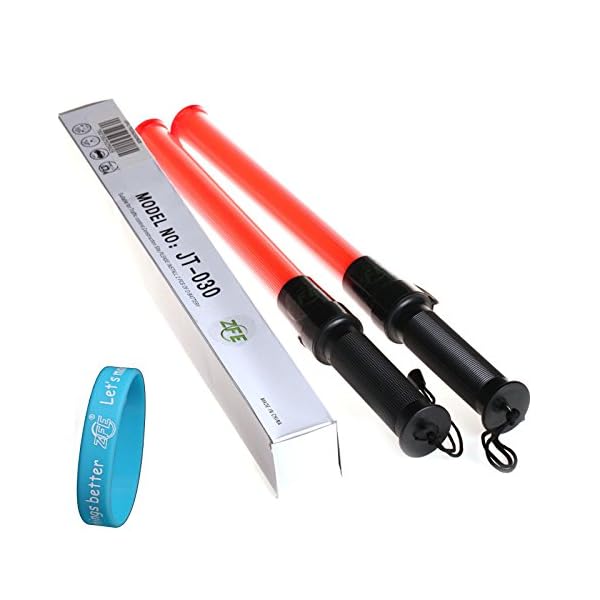 ZFE-Traffic-Safety-Light-Baton-Warning-LED-Light-Road-Safety-Control-Outdoor-Pack-of-2Pcs-Come-With-Gift-Of-ZFE-wristband