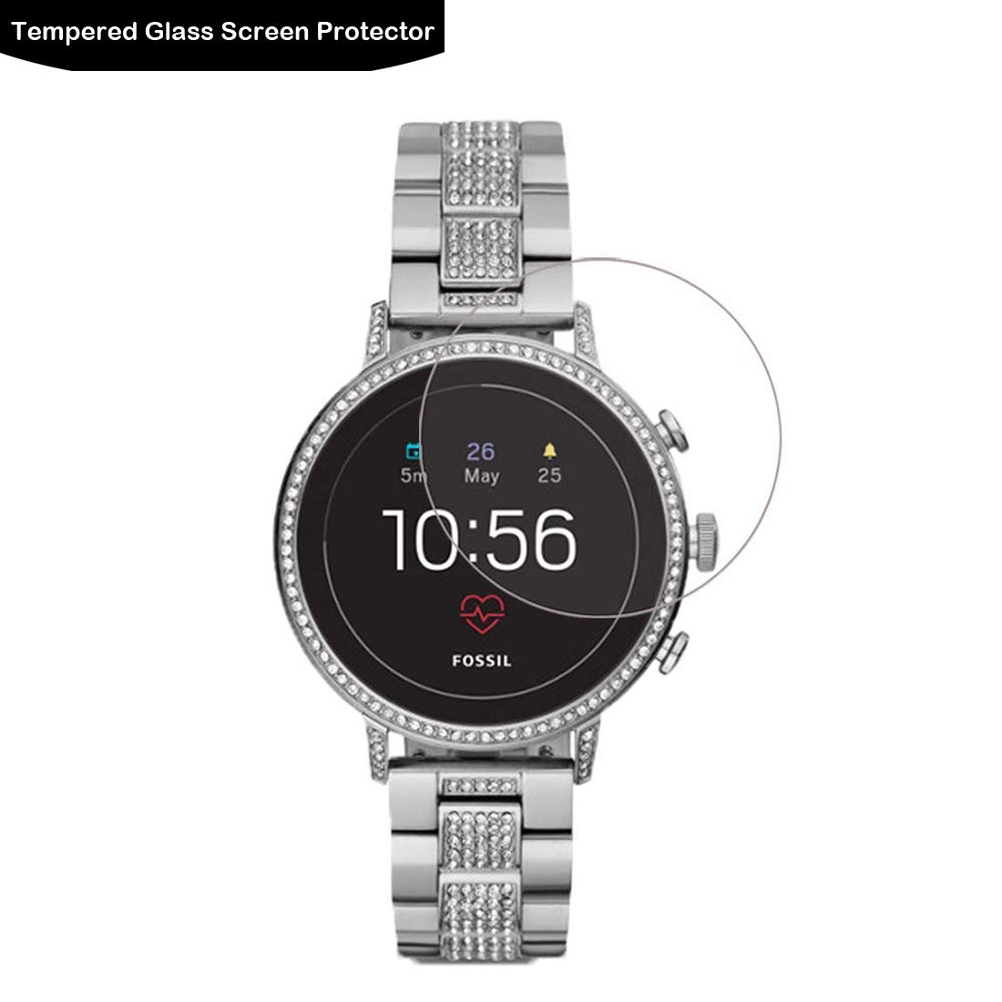 LOKEKE Fossil Gen 4 Q Venture HR Protector de Pantalla Cristal ...