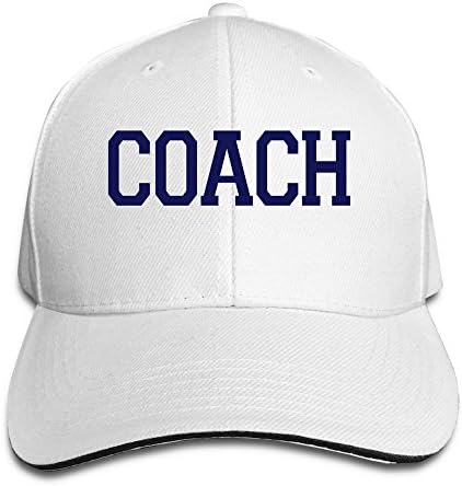 Coach Unisex 100% Cotton Adjustable Trucker Hat White One Size