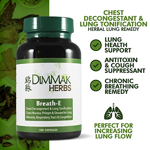 BreathE Lung Tonic and Chest Decongestant by Dimmak Herbs (100 Count