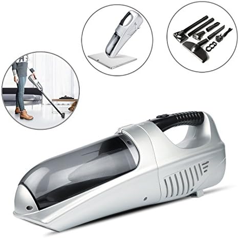 Handheld Vacuum Cleaner WOQI Cordless Car Vacuum Portable Large Capacity Rechargeable Powerful Electric Dust Buster Catcher with Cyclone System. Sliver