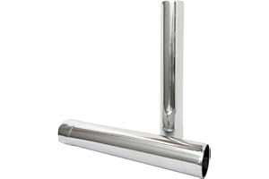TAISOCA 2.36 inch Stove Pipe Straight Chimney Pipe, Stainless Steel Stove Pipe 2 pcs for Hot Tent Stove, Camping Stove Chimne