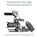 CAMTREE Hunt Professional Aluminum Camera Cage for Pocket Cinema Camera BMPCC with Top Handle + Cold Shoes + 15mm Rod Support | Tripod & Accessories Mounting Options (CH-BMPC)