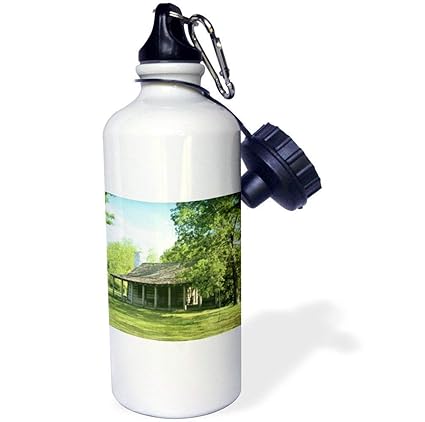 Amazon Com Old West Log Cabin White Yoga Water Bottle Insulator