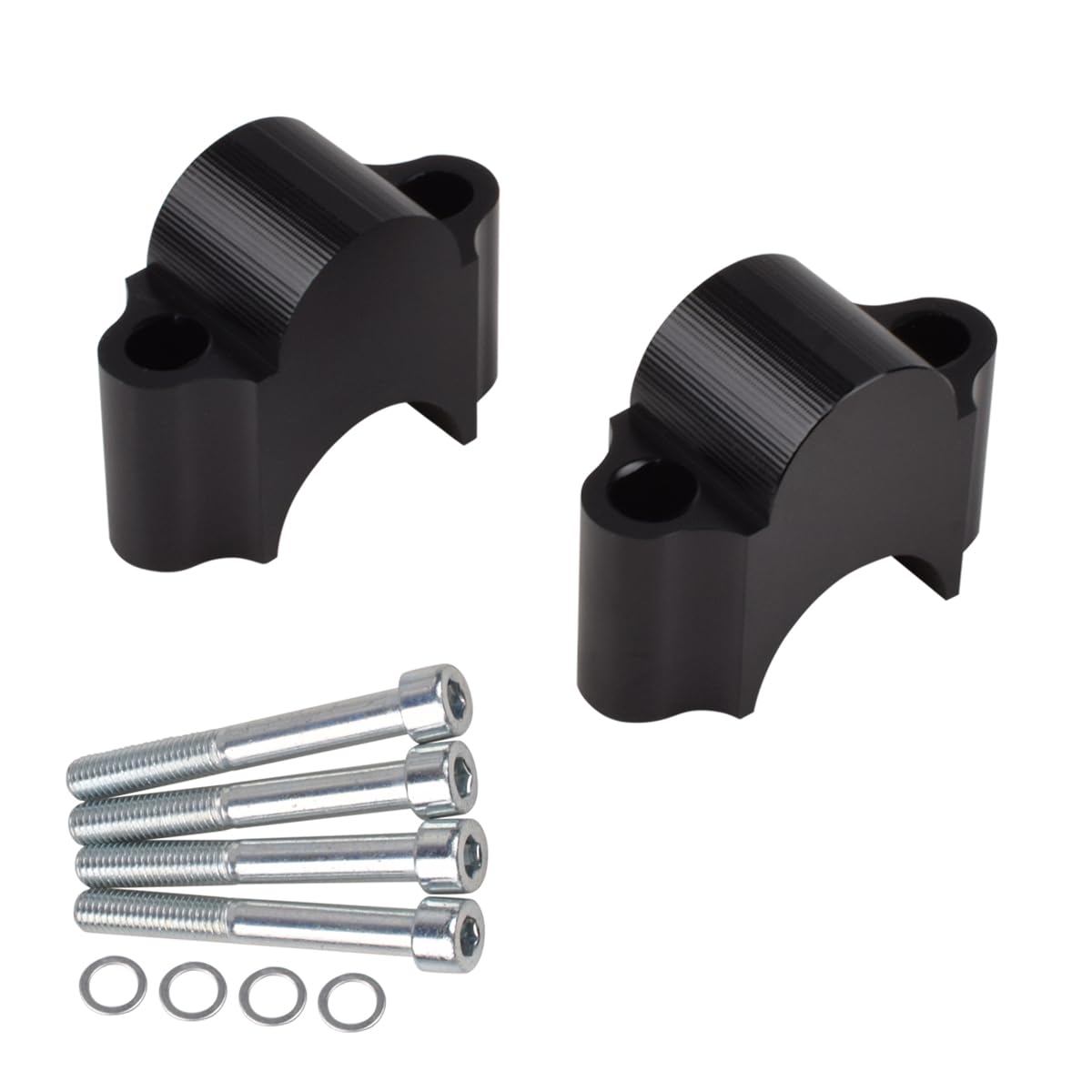 Photo 1 of 1 1/8" Handlebar Bar Risers Motorcycle Bar Clamps 28mm Bar Riser For Motorbike Pit Dirt Bikes Black Riser Extend