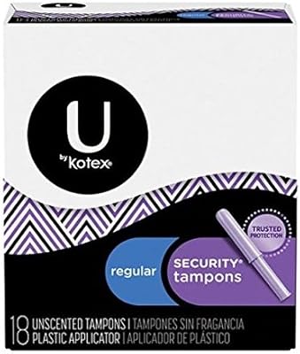 U By Kotex Security Tampons Variety Pack Regular Super And Super Plus 18 Count Each Bundle 3 Boxes