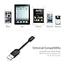 Short Charger Cable Cord PowerLine Keychain- 4 Inches Compatible for IPhone 8 7 Plus, IPhone 6s / 6 s Plus, IPhones SE, IPad , IPod Touch, IPod (3 Packs) (Black)